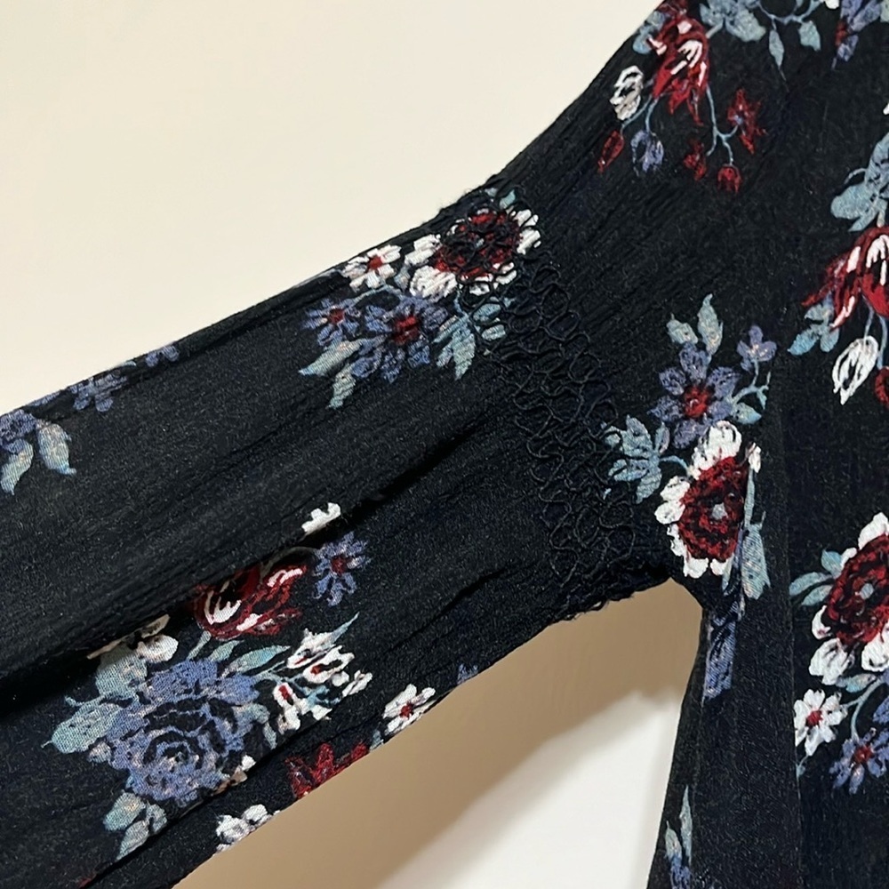 Free People Swing Out Of It Black Floral Dress Small - Picture 5 of 11